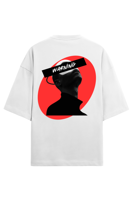 Warning Terry Oversized Comfort Tee