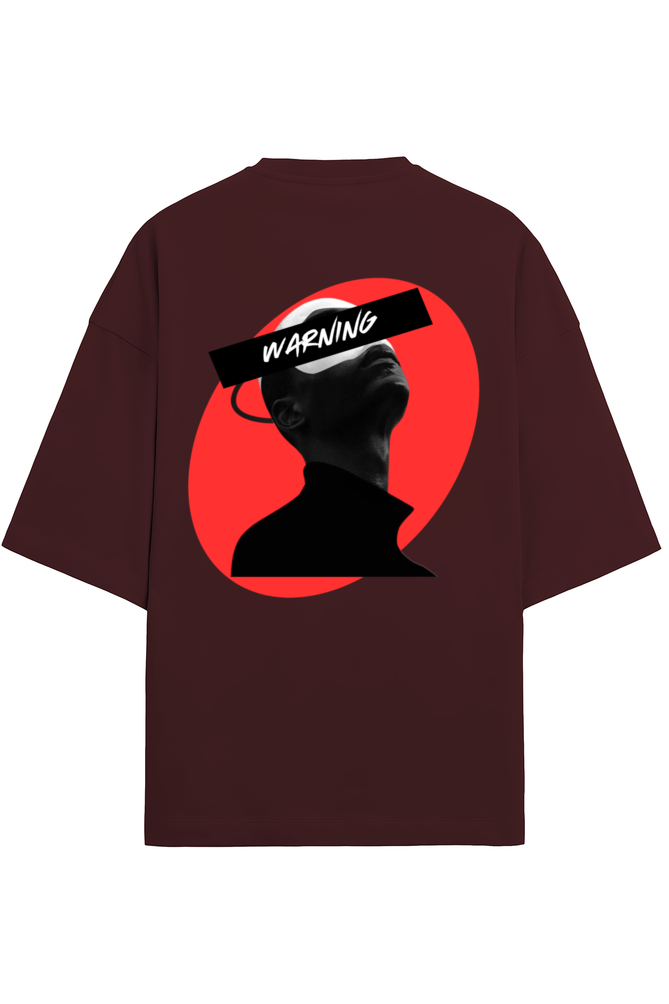 Warning Terry Oversized Comfort Tee