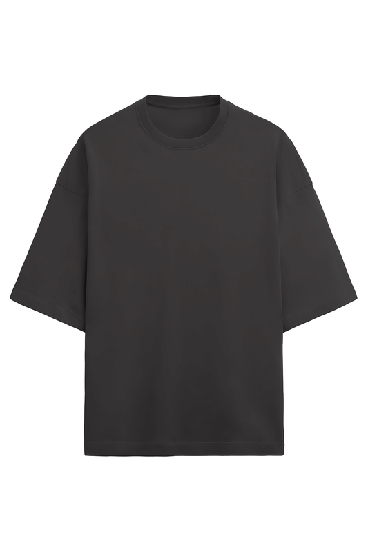 Unisex Black Terry Oversized Tee: Effortless Comfort & Style