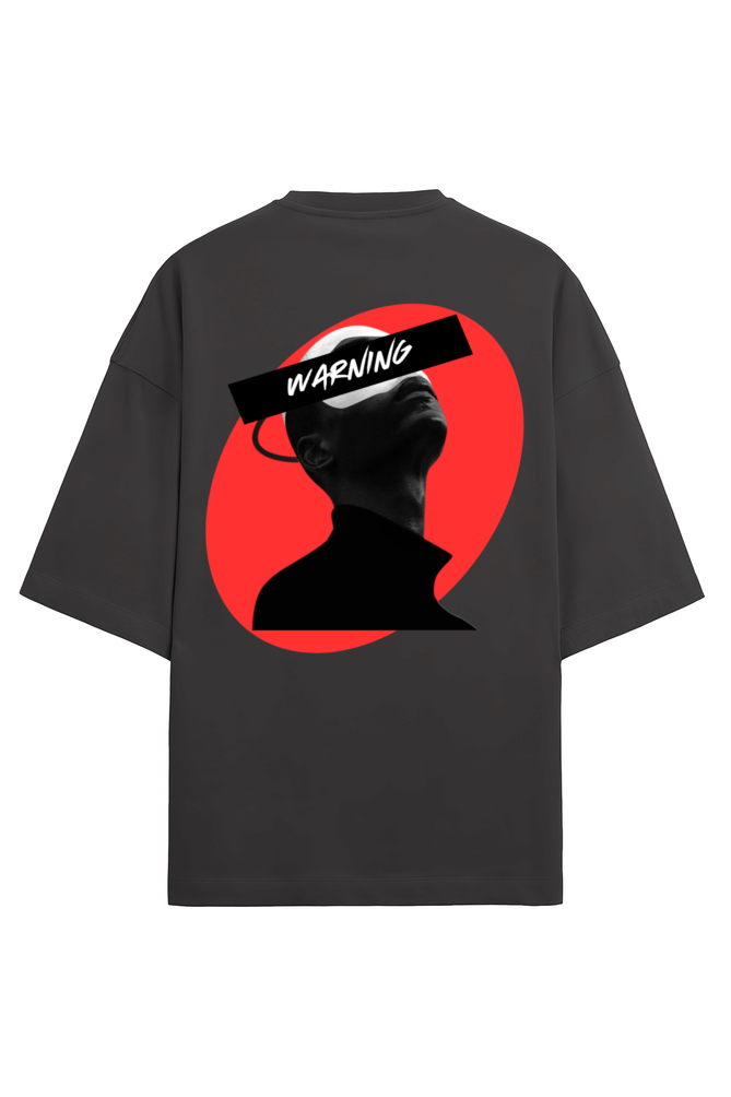 Warning Terry Oversized Comfort Tee