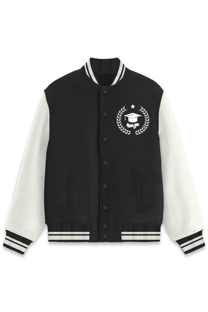 Scholar Print Classy Varsity Jacket
