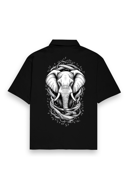 Elephant Printed Oversized Shirt
