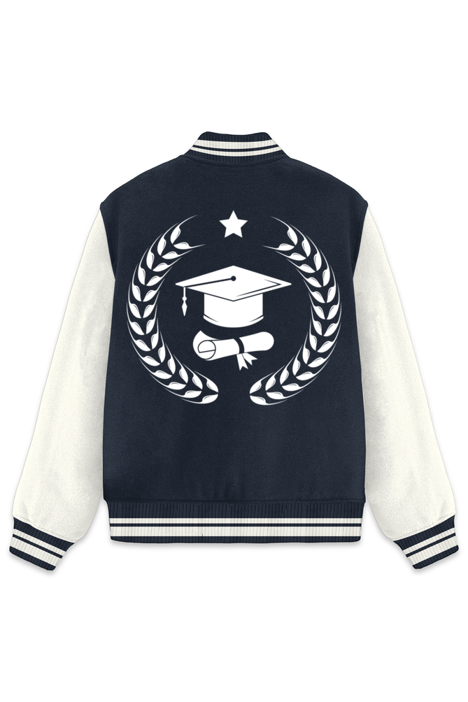 Scholar Print Classy Varsity Jacket