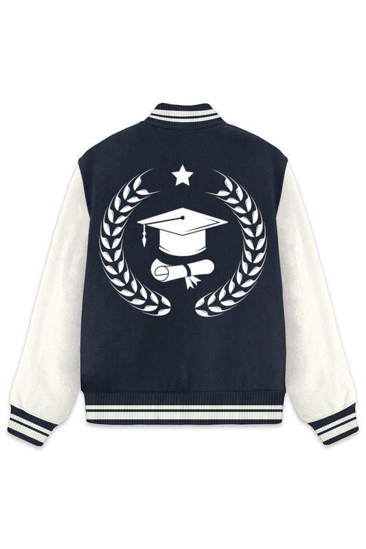 Scholar Print Classy Varsity Jacket