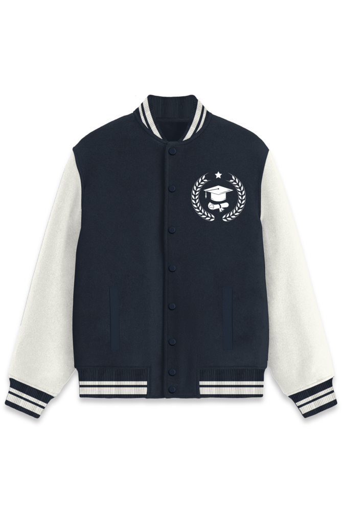 Scholar Print Classy Varsity Jacket