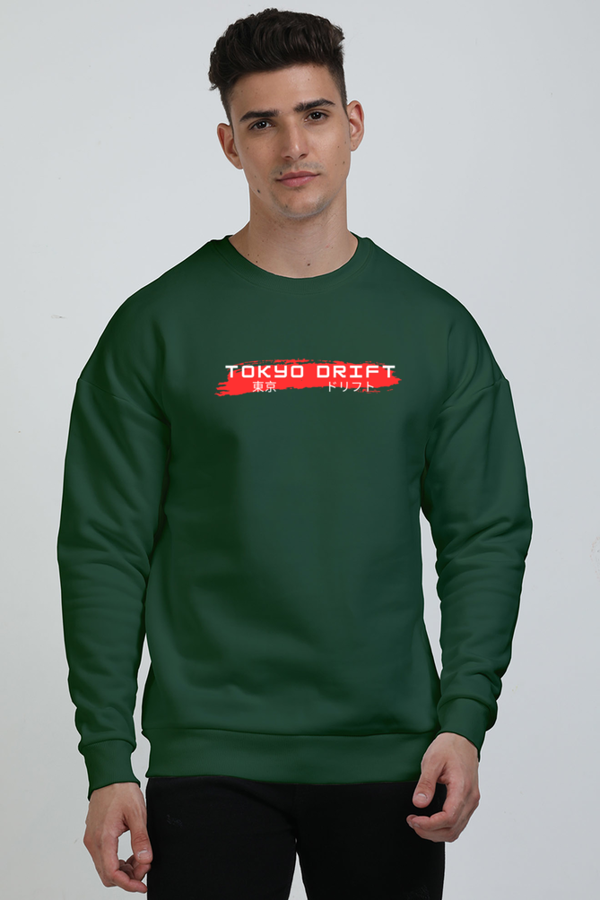 Lounge in Style: Trendy Tokyo Drift Printed Oversized Sweatshirt