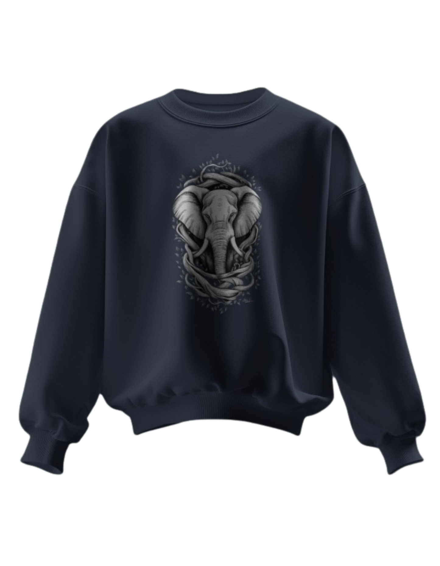 "Wild and Cozy: Oversized Sweatshirts Featuring Elephant Prints"