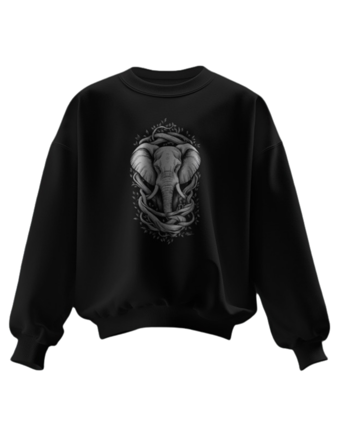 "Wild and Cozy: Oversized Sweatshirts Featuring Elephant Prints"