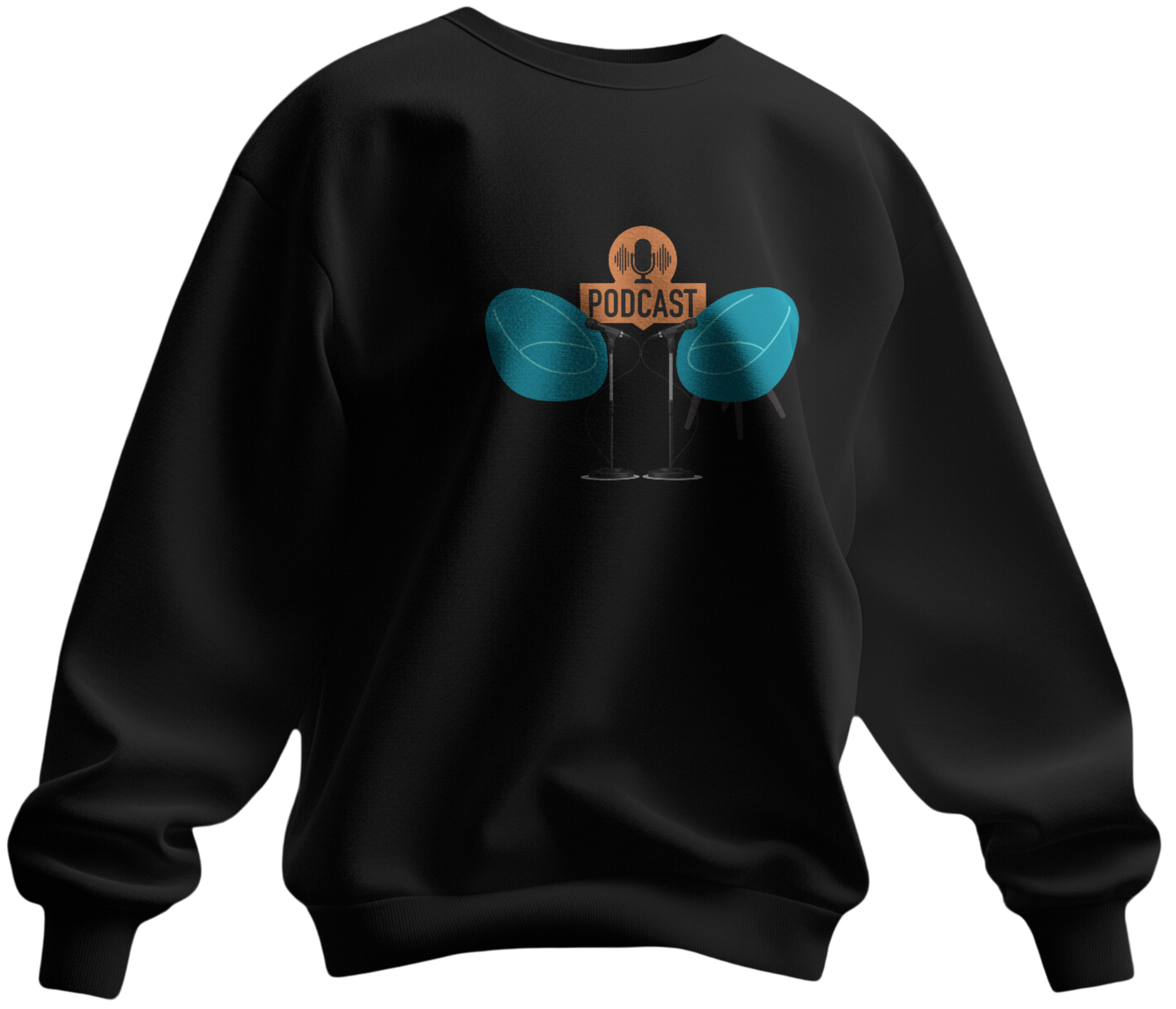 "Cozy Comfort Podcast Print Sweatshirt"