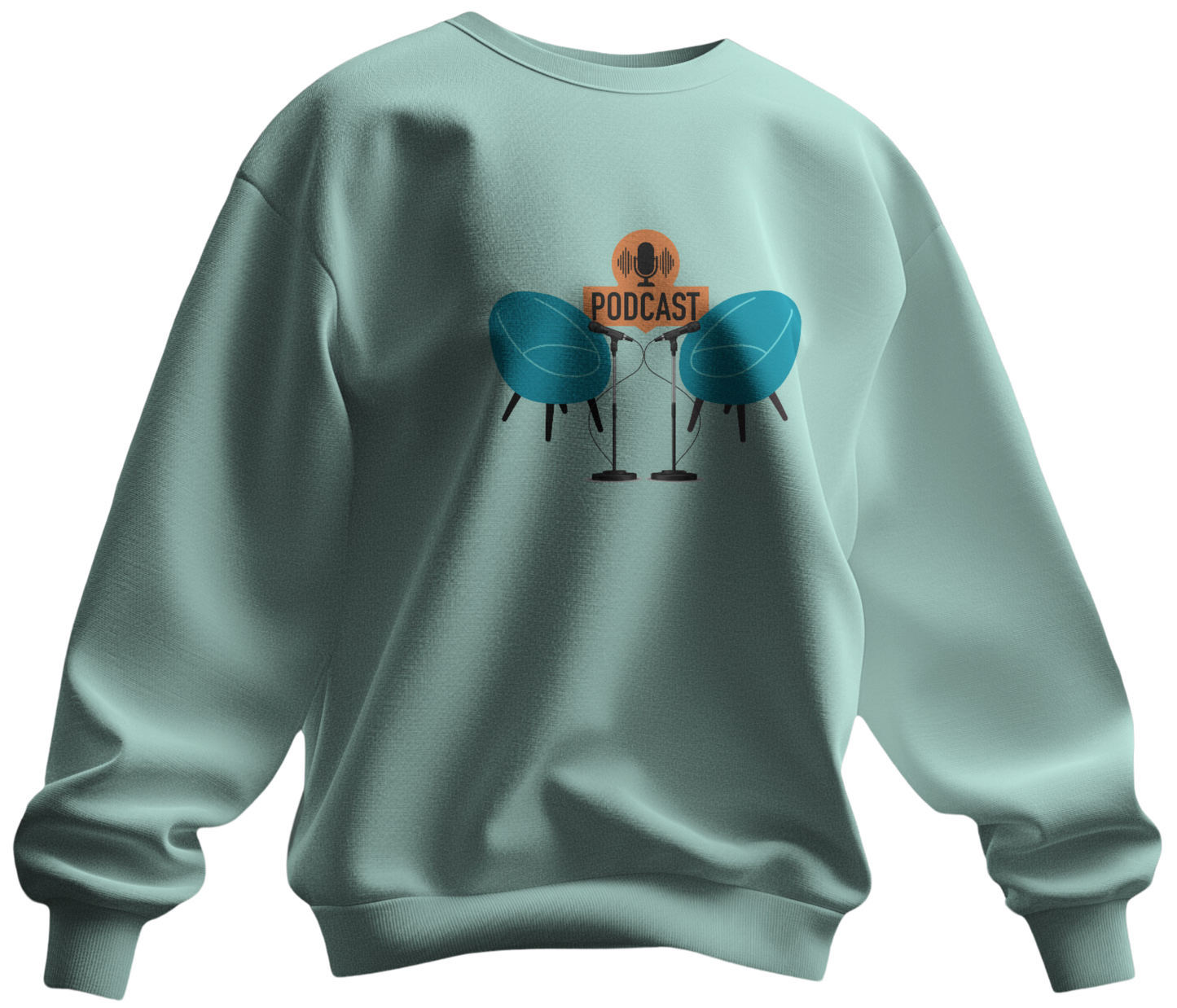 "Cozy Comfort Podcast Print Sweatshirt"