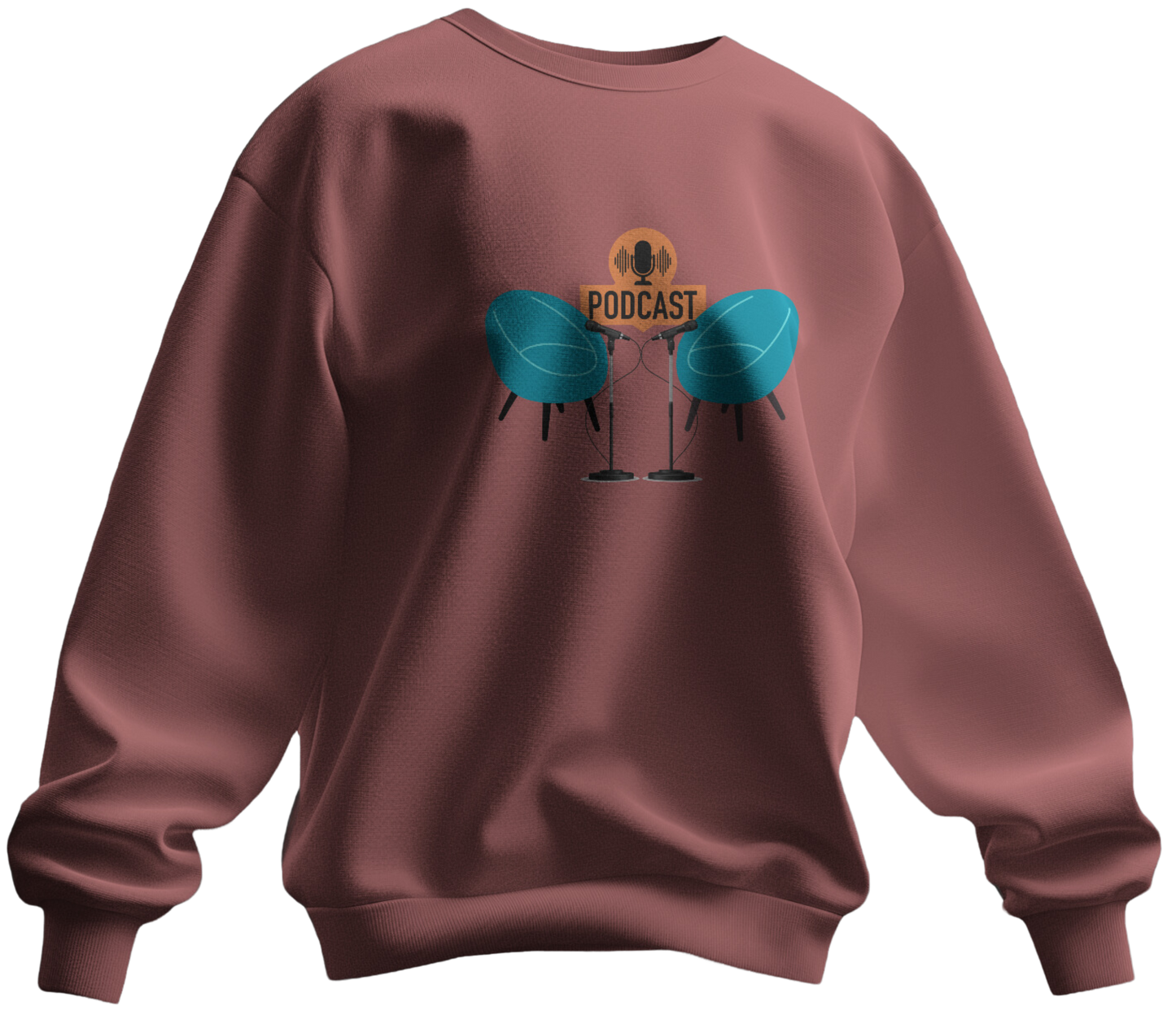 "Cozy Comfort Podcast Print Sweatshirt"