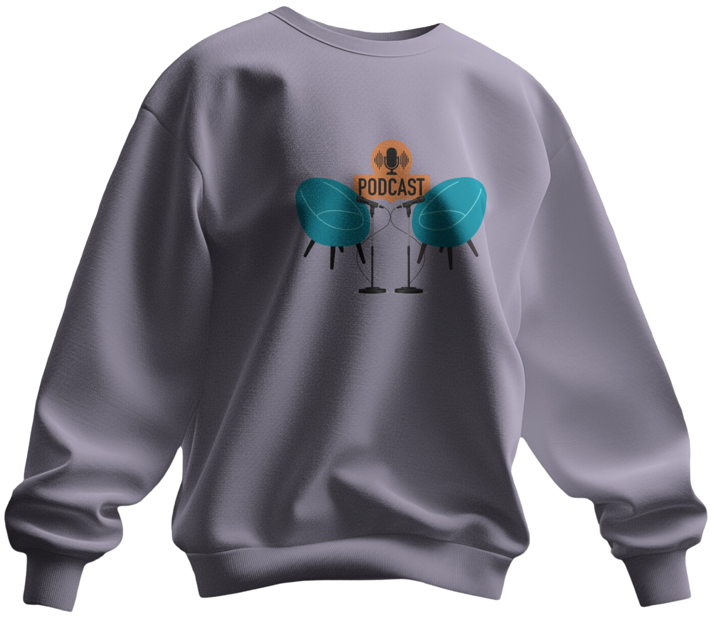 "Cozy Comfort Podcast Print Sweatshirt"