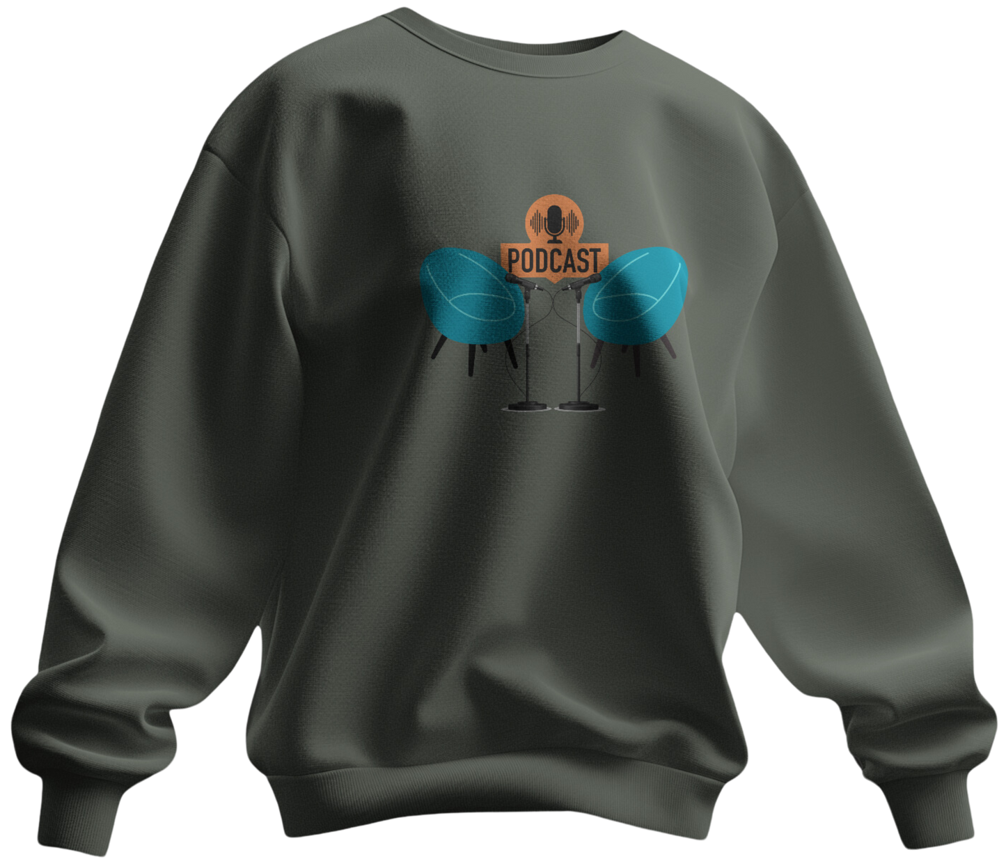 "Cozy Comfort Podcast Print Sweatshirt"