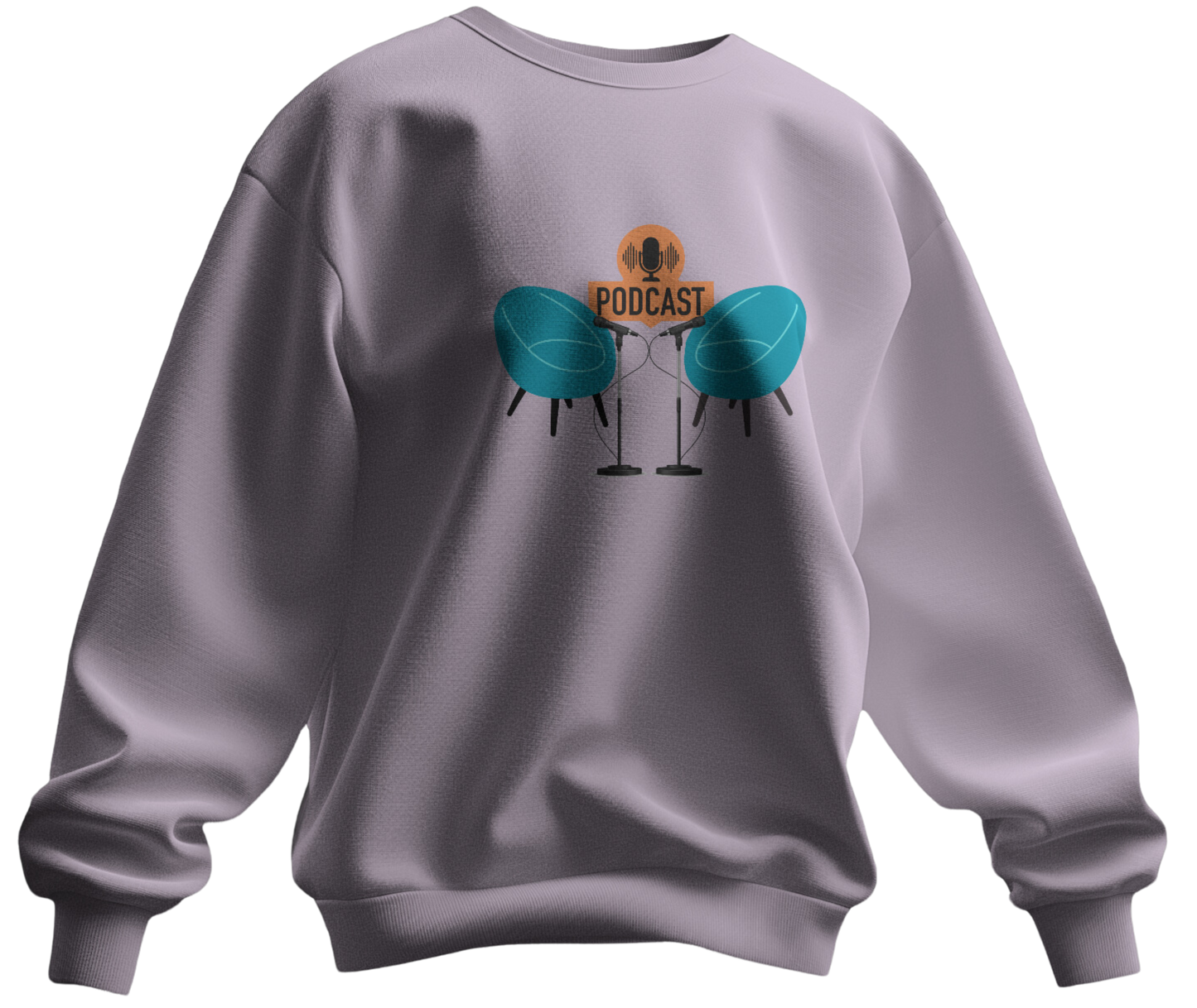 "Cozy Comfort Podcast Print Sweatshirt"