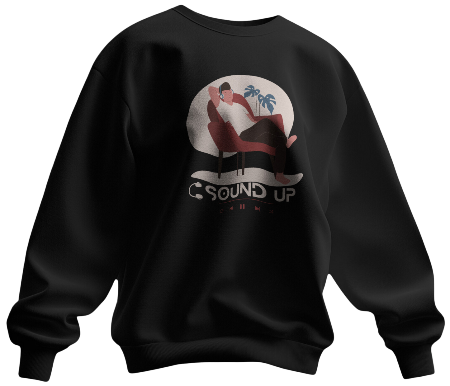 Sound Up Graphic Print Sweatshirt