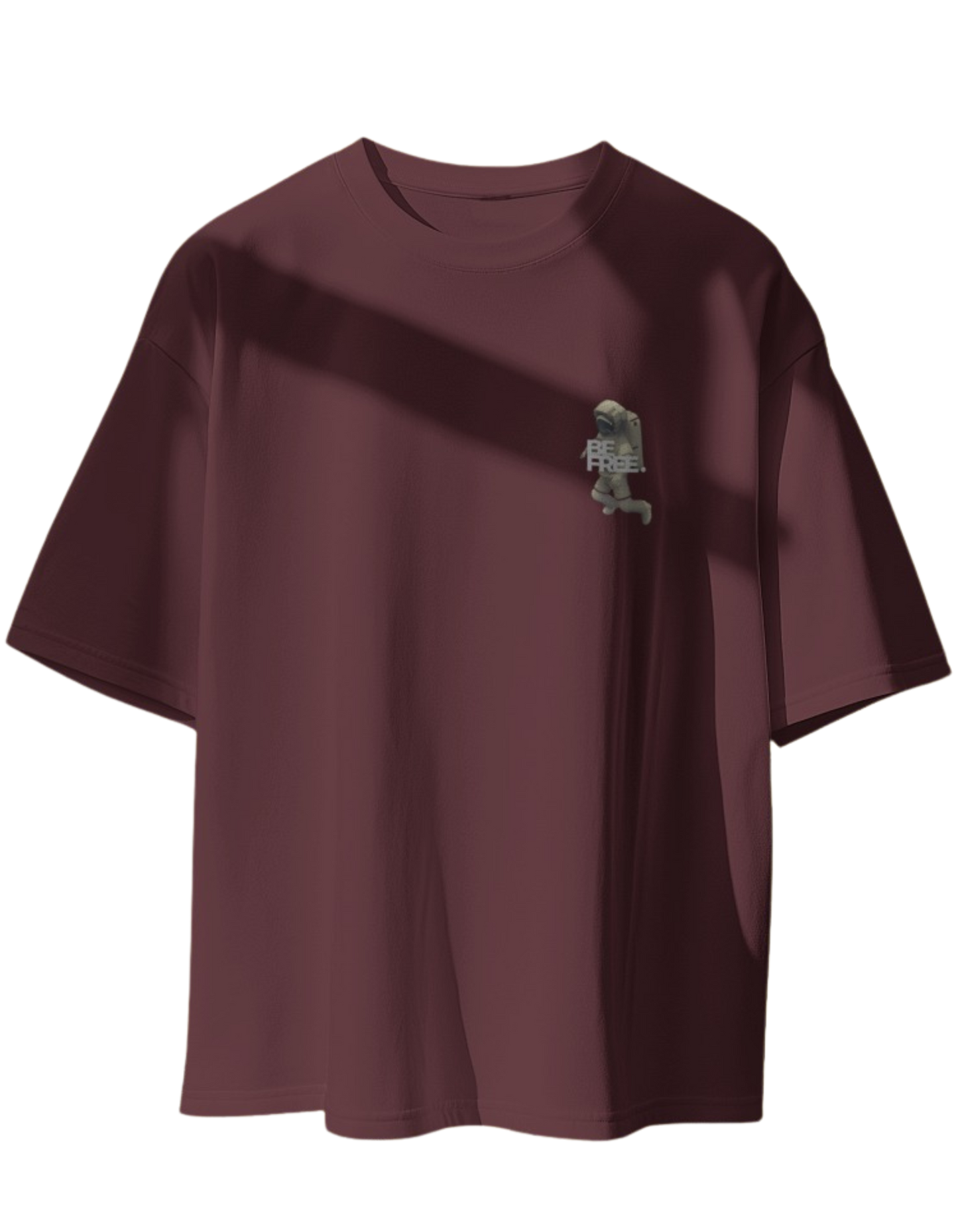"Be Free" Oversized Printed Cotton T-Shirt
