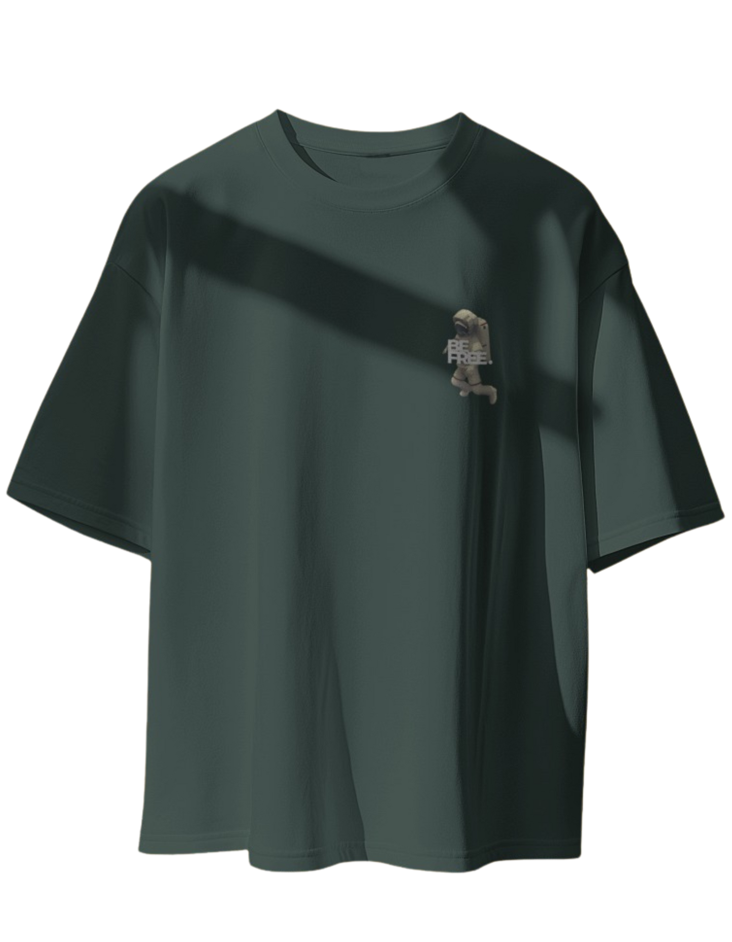 "Be Free" Oversized Printed Cotton T-Shirt