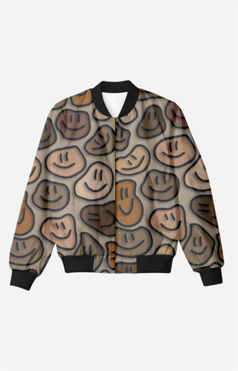 Smiley AOP Bomber Jacket – Streetwear Statement Piece