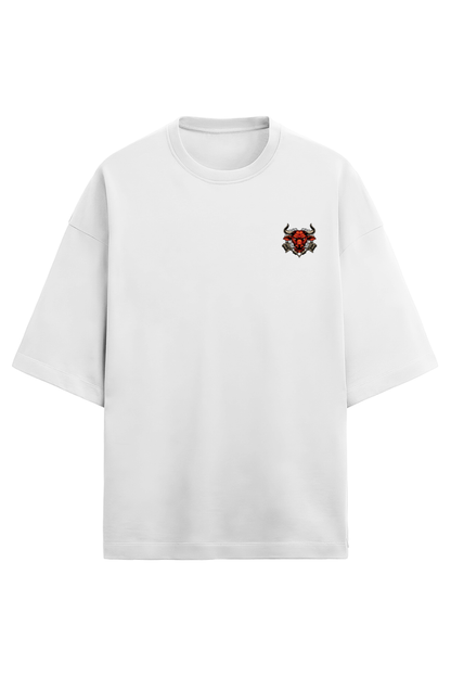 Angry Bull Printed Terry Oversized T-Shirt