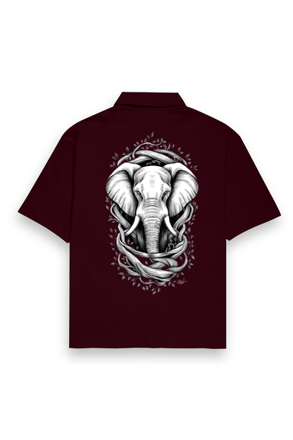 Elephant Printed Oversized Shirt
