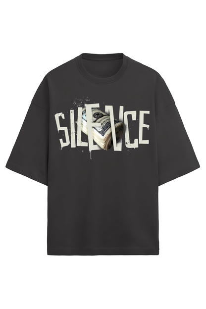 Luxurious 'SILENCE' Terry Oversized T-Shirt