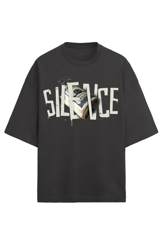 Luxurious 'SILENCE' Terry Oversized T-Shirt