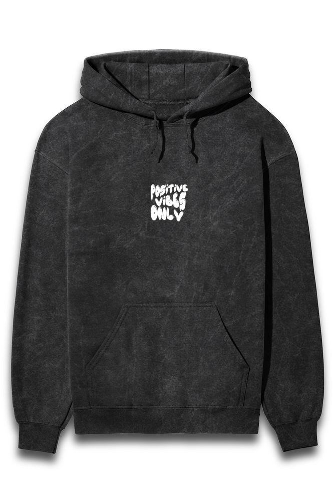 "Positive Vibes Only Acid Wash Hoodie"