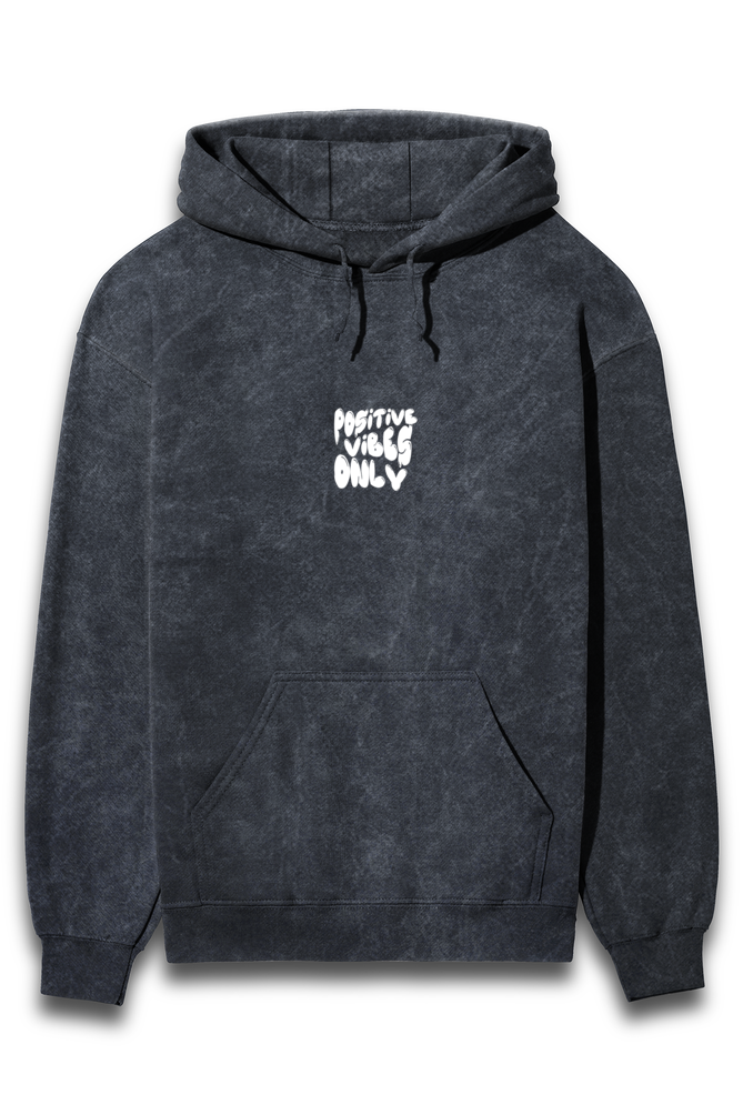 "Positive Vibes Only Acid Wash Hoodie"