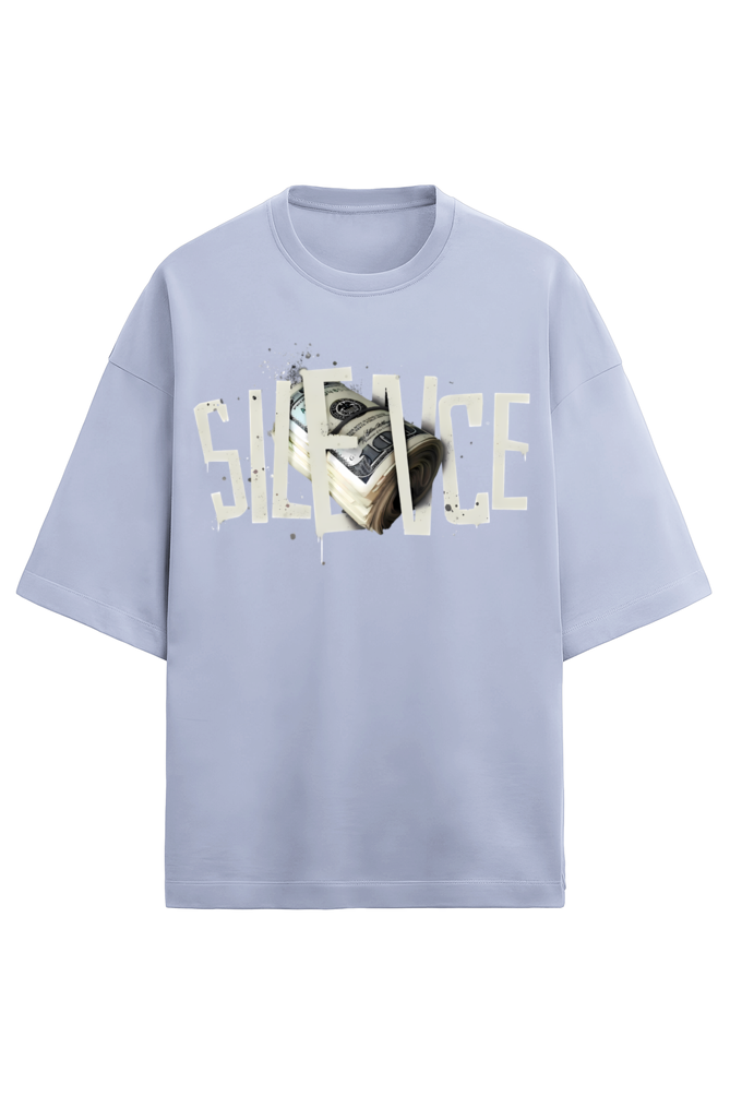 Luxurious 'SILENCE' Terry Oversized T-Shirt