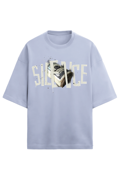 Luxurious 'SILENCE' Terry Oversized T-Shirt