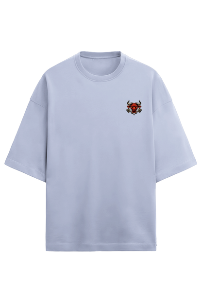 Angry Bull Printed Terry Oversized T-Shirt