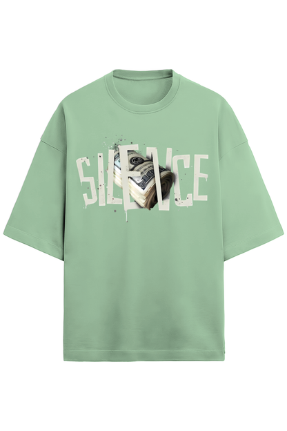 Luxurious 'SILENCE' Terry Oversized T-Shirt