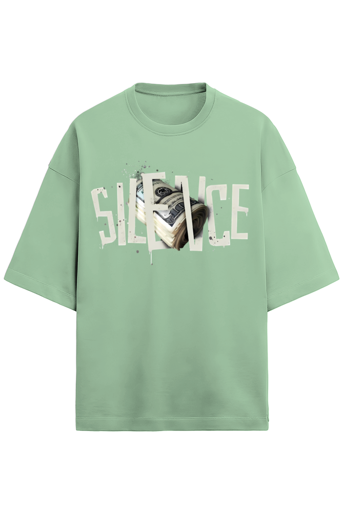 Luxurious 'SILENCE' Terry Oversized T-Shirt