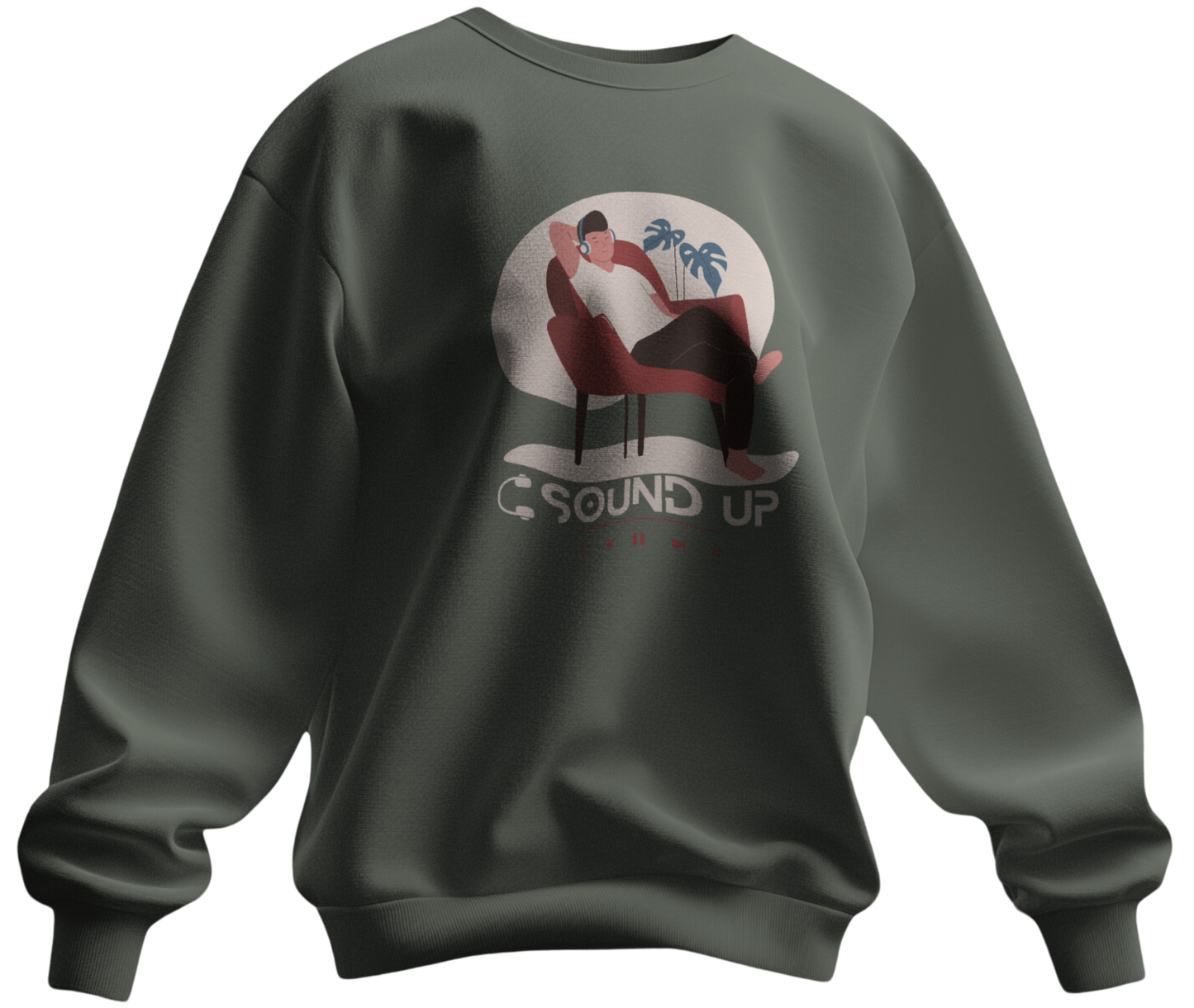 Sound Up Graphic Print Sweatshirt