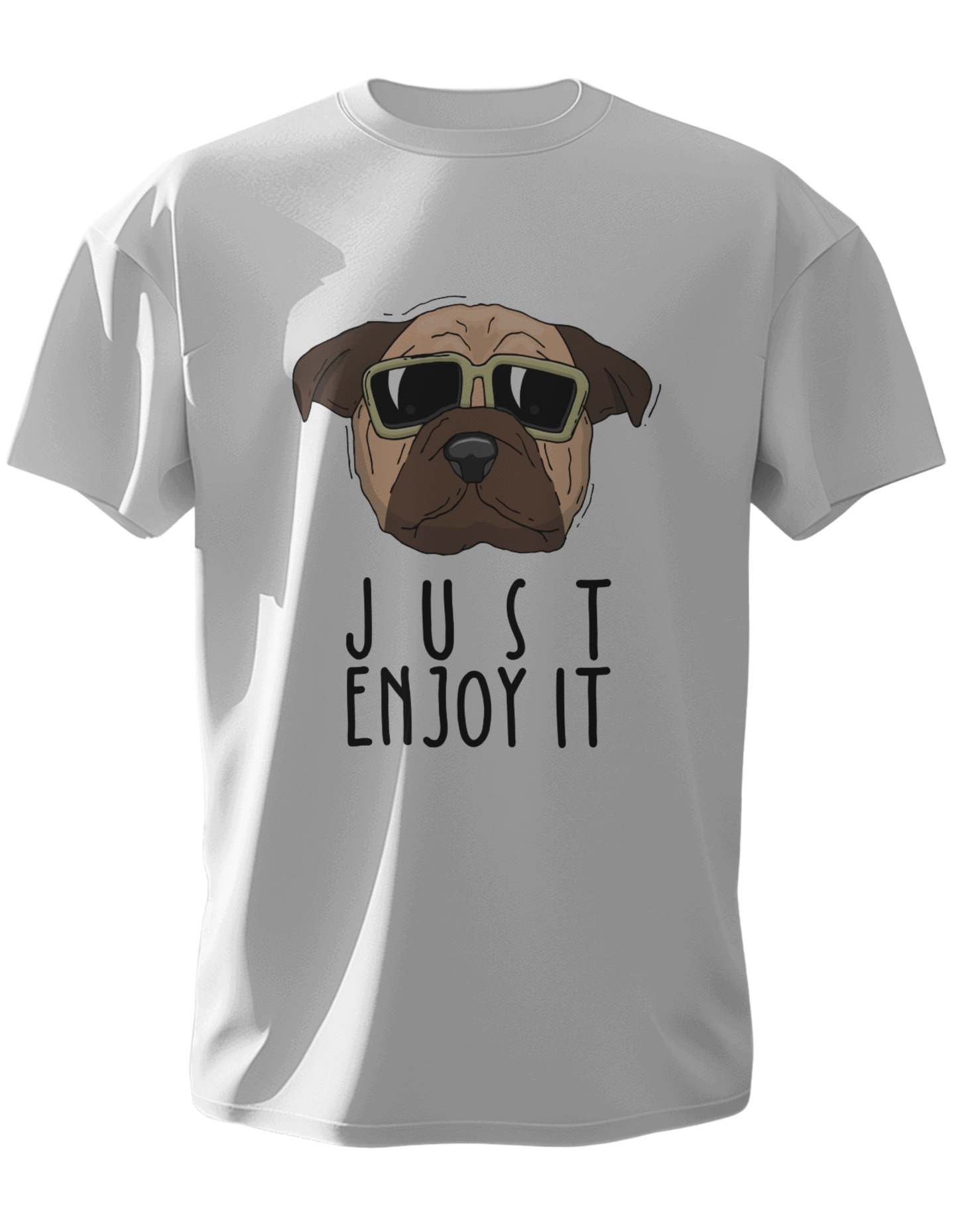 Just Enjoy It Round Neck Half Sleeve T-Shirt