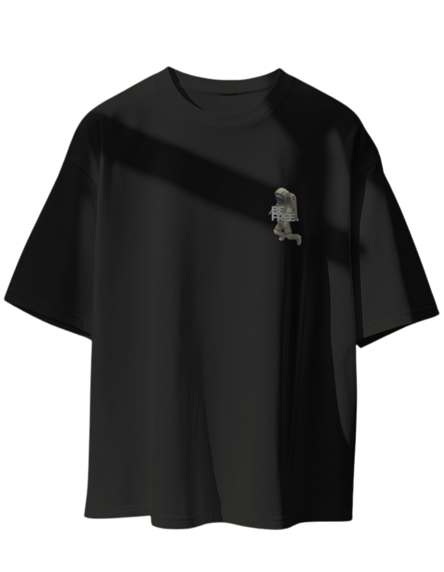 "Be Free" Oversized Printed Cotton T-Shirt