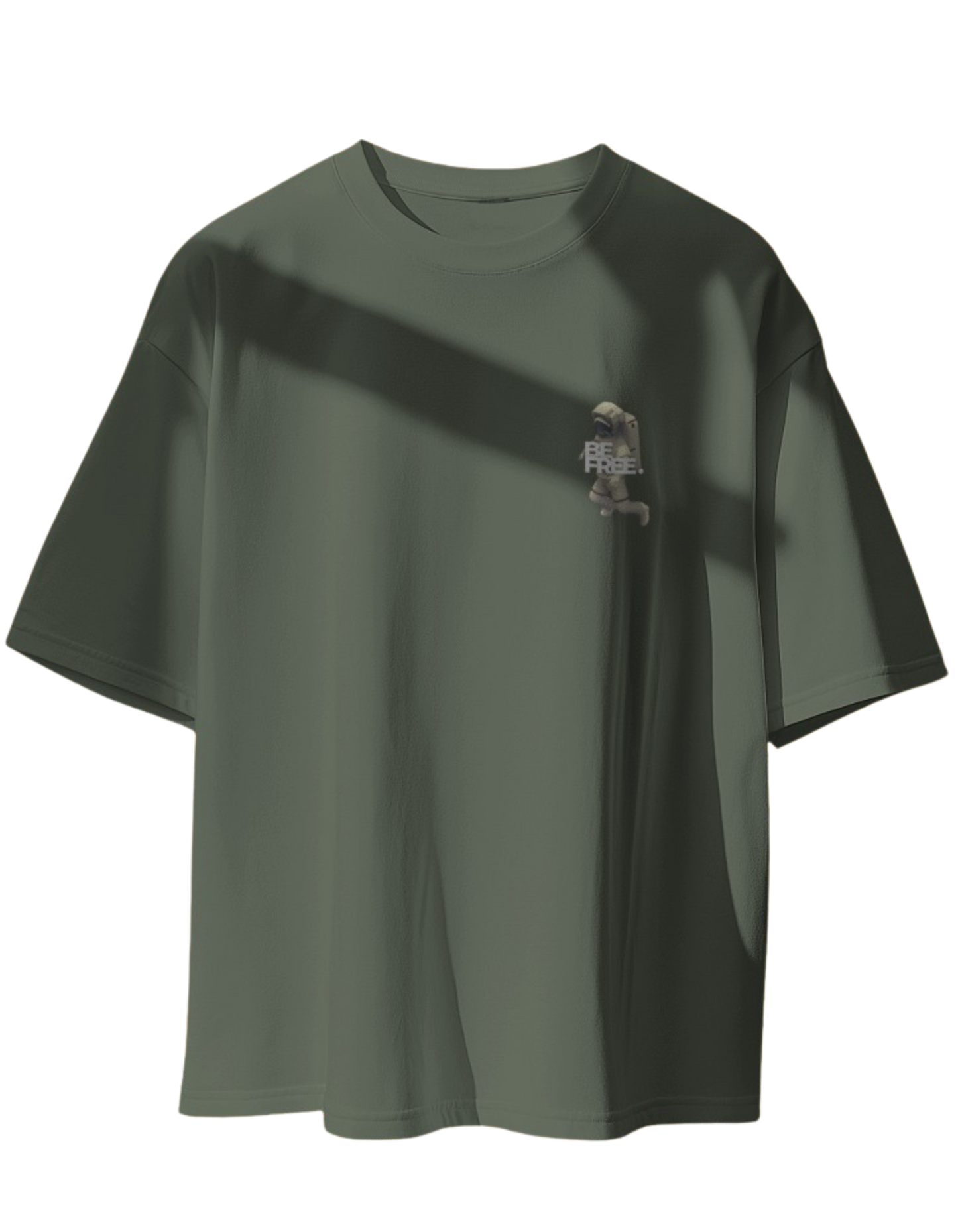 "Be Free" Oversized Printed Cotton T-Shirt