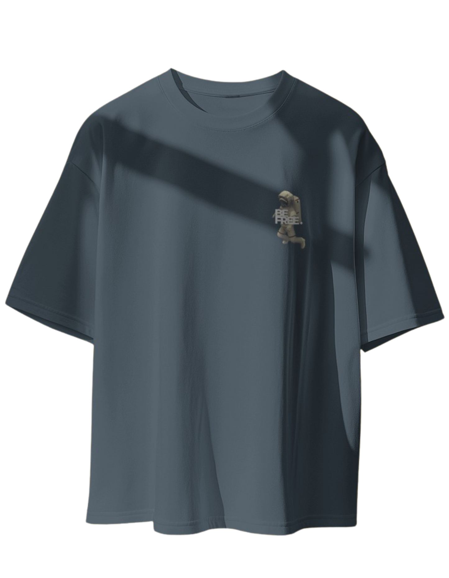 "Be Free" Oversized Printed Cotton T-Shirt