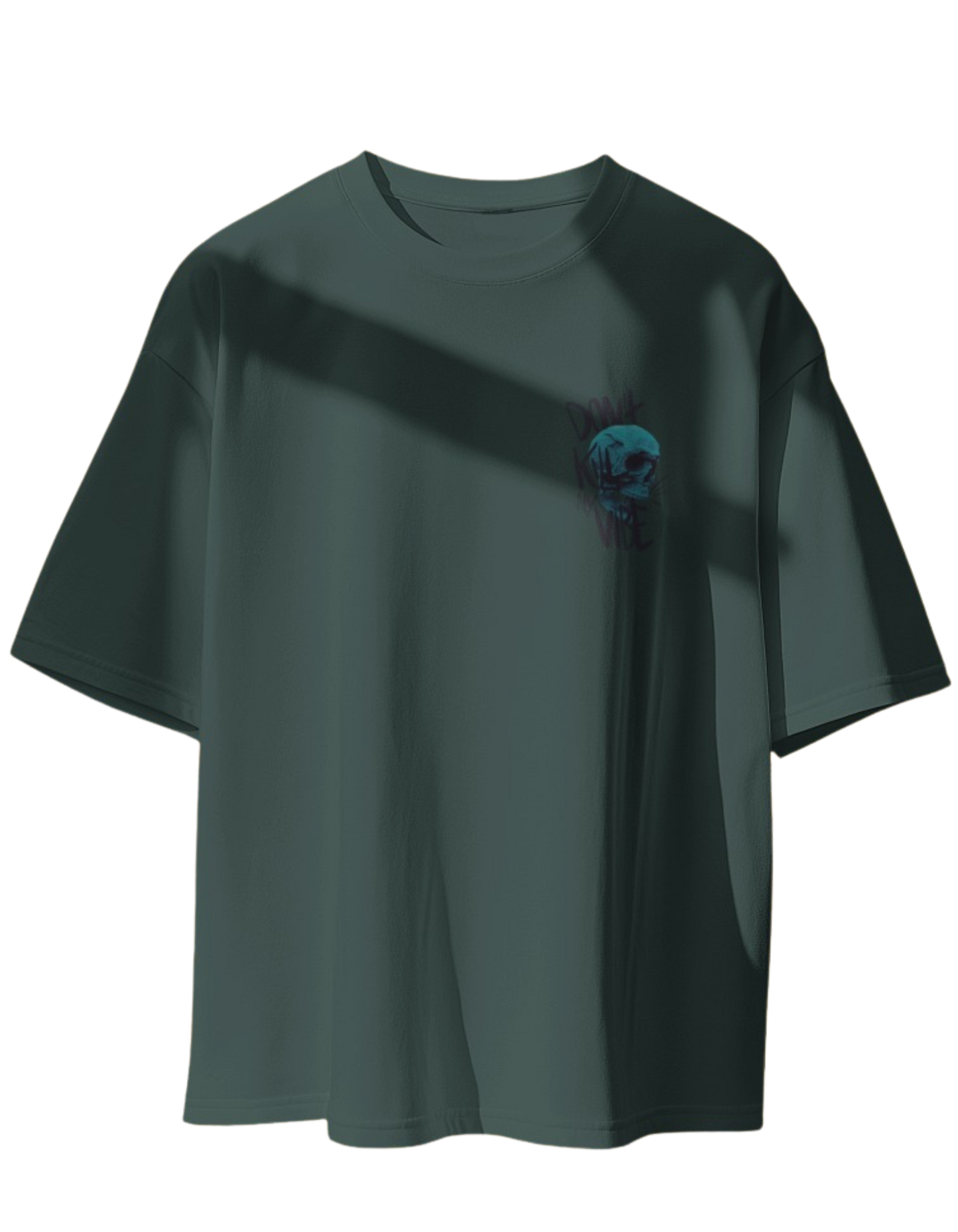 "Don't Kill My Vibe" Oversized Printed Cotton T-Shirt