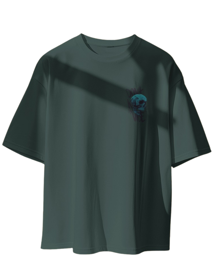 "Don't Kill My Vibe" Oversized Printed Cotton T-Shirt