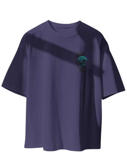 "Don't Kill My Vibe" Oversized Printed Cotton T-Shirt