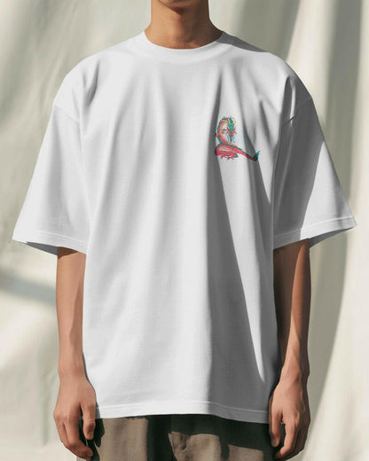 "Free Soul" Oversized Printed Cotton T-Shirt